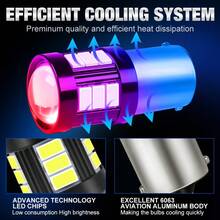 TOAUTO 2PCS 1157 BAY15D P21/5W 1156 BA15S P21W BAU15S PY21W LED WY21W 3156 3157 7440 7443 W21W T20 Turn Signal Reverse Brake Light Bulb 95% CANBUS