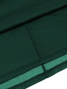 优雅闪亮网纱露背迷你裙，浪漫情人节、春季派对、节日装扮、夜间外出、生日礼服、婚纱 - 墨綠色 - 查看 8