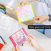 XZGB Large Mixed Media Stencils Sea Bubbles Spirals Template Cell Theory Cubist Stencil Aspen Trees Branches Painting Stencils For Canvas Arts Journaling Scrapbooking Card Making - As Pic - View 3