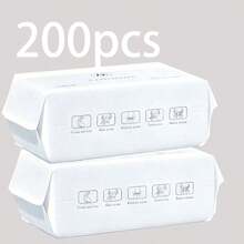 200/100 一次性毛巾，加厚加大面巾，柔软卸妆湿巾，干用，护肤卸妆配件，适合敏感肌肤，干湿两用无纺布，柔软面巾，海滩度假必备，旅行方便。