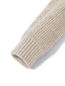 GRDR Maglione da uomo in maglia jacquard a trama fitta, tinta unita, basic, caldo e spesso, adatto per l'autunno/inverno