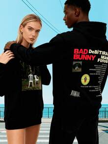 Women Men Clothes BadS Bunny DTMF Debí Tirarás Fotos Hoodies New Album Printing Sweatshirts Winter Casual Sudaderas Para MujerLady'sholiday Outfits For Women  Ropa De Invierno Mujer - 白色 - 查看 11