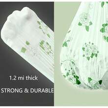 100Pcs/2Rolls Portable Camellia Fragrance Drawstring Trash Bags, Thick Leak-Proof Plastic Waste Bags, High-Quality Plastic Trash Bags, Suitable For Dormitory, Kitchen, Bathroom, Bedroom, Living Room And Home Use - Portable Trash Bags - 橄欖綠 - 查看 5