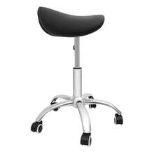 SanBouSi Ergonomischer Arbeitsstuhl Schwarz - Satteldesign, 40mm Schwammkissen, 5 Rollen