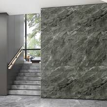 1 卷豪华大理石纹自粘壁纸，防水、防潮、防油、易清洁、无缝图案匹配，适用于客厅、卧室、浴室、厨房和楼梯，墙面装饰 | 无缝墙面设计 | 防水壁纸 - 深灰色 - 查看 4