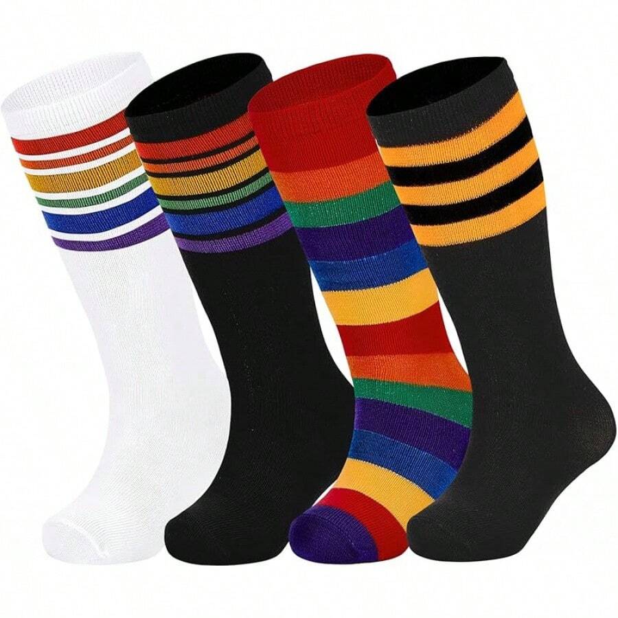 Football Socks For Boys And Girls - Black and White - View 1