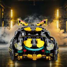 1 Set 1:20/1000pcs Cyberpunk Style Remote Control Racing Car Building Blocks, Cool V12 Supercar, RC Car Assembly, Black Warrior RC Building Blocks Car, Collectible Black Remote Control Racing Car Building Blocks Set, Collectible Toy Gift, Cyberpunk Black V12 Building Blocks RC Assembly Toy, Comes With Storage Container, Excellent Gift For Friends And Family For Christmas, Easter, New Year, Valentine's Day