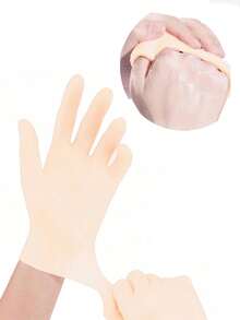 1Pair Moisturizing Hand Gloves, For Dry Cracked Skin Softening Exfoliating Feet Hand Care Tools, Soft Silicone Gel, Skin Repairing, Reusable, Suitable For Hand Care, Beige/Pink,Hand Care,Gift,Care Tools, Soft Silicone Gloves, Gel Spa Moisturizing Gloves, Aloe Vera Lotion Gloves For Repairing Dry, One Size Fits All, Ideal For Home Hydration, Moisturizing Hand Gloves,Gift For My Mother,Mother's Day,Travel Accessories