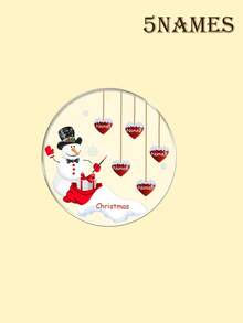 Custom Christmas Decorations With 1-8 Names, Personalized Christmas Tree Decorations, Customized Christmas Gifts, Customizable Text Christmas Ornaments, Diy Ornaments, Christmas, Garden, Acrylic, Ceramic, Wooden, Christmas Crafts, Snowman Pattern, Room Decor, Mom, Family