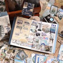 Scrapbooking Supplies Kit, Vintage Botanical Aesthetic Scrapbook Kit Bullet Junk Journal, Stationery, A6 Grid Notebook, Flower Journaling Supplies, Birthday Teen Women - 旅行 - 查看 6