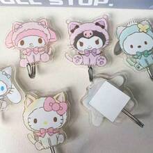SANRIO 1个三丽鸥卡通亚克力墙钩，采用和等可爱设计，适用于卧室、浴室、玄关等场所，可悬挂饰品、毛巾、钥匙等，既美观又实用。 - 彩色 - 查看 1