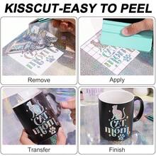 WRAPXPERT Holographic Silver Permanent Vinyl For , 12\ X5ft Glitter Vinyl Sparkle Silver Permanent, Easy To Peel & Transfer Glitter Adhesive Roll For , Crafts,12inchx5ft,GlitterSliver - 閃光銀 - 查看 5