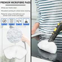 For Karcher Easyfix SC1 SC2 SC3 SC4 Steam Cleaner Accessories Set, Microfibre Floor Cloth, Hand Nozzles Covers, Abrasive Cloths, Round Brush, Mop Cloths Round Nozzle Brushes Manual Nozzle Covers For EasyFix Steam Cleaner Replacement Parts - Multicolor - View 6