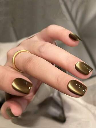 30pcs Cat Eye Wear Nail Plate Detachable Noble Nail Plate Red Purple Simple Advanced Solid Color False Nails Suitable For Women Women Daily Party Festival Wear With Jelly Glue And Nail File