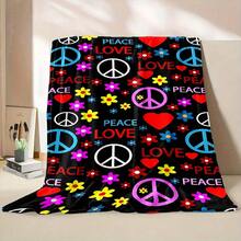 Soft, Usable For All Seasons, Hippie Blankets And Throws - Boho Hippie Quilt Blanket, Hippie Print Throw Blanket - Adults Hippie Blanket For Couch Sofa, Colorful, Artistic Design With Peace & Nature Motifs - Nhiều màu 3 - Xem 4