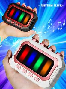 Máy chơi game mini Finger Music, Đồ chơi trẻ em có đèn và nhạc, Chế độ chơi nhịp điệu đa dạng, Tương tác giữa cha mẹ và con cái, Quà tặng cho bé trai và bé gái, Quà tặng Giáng sinh, Phụ kiện ngẫu nhiên, Không bao gồm pin - Nhiều màu - Xem 4