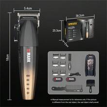 WMARK Professional Hair Clipper, 9000 RPM, Super Quiet, Cordless Hair Trimmer, Adjustable Speed, Electric Hair Clipper, Freely Adjustable Length, Metal Hair Clipper NG-2038 - Multicolor - View 9