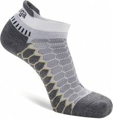 Balega - Calcetines unisex plateados para correr sin mostrar ajuste de compresión para hombres y mujeres - Blanco/Gris - Ver 5