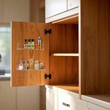 WSXC Acrylic Spice Rack Wall Mount-9 Inch Clear Spice Shelf Storage Holder 2 Pack Hanging Seasoning Rack Organizer For Cabinet Door Cupboard Or Wall Kitchen Adhesive Or Screw - 清除 - 查看 2