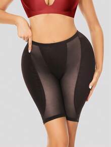 Hip Padded Enhancer Women Shapewear Tummy Control Panty - Coffee Brown - View 2