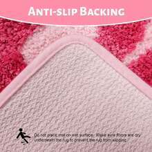 You Look Good Area Rugs - Hot Pink Soft Plush Super Absorbent Non-Slip Backing Machine Washable 100% Polyester Bathroom Mat, Vibrant Decor For Modern Bathrooms - Pink - View 5