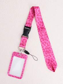 1pc Leopard Print ID Card Holder With Metal Clasp Detachable Lanyard, Ideal For Women, Teachers, Students And Employees, Stylish Brown Leopard Print Car Accessories Bag Charm Backpack For School Letter Cute Goth Y2k Christmas Gift Ideas Bag Accessories Lanyards With Id Holder Car Accessories Bag Charms Car Friend Sister - Brown - View 18