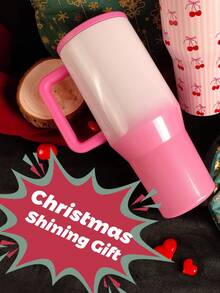 [Christmas Gift] Hydro Jug Traveler 32oz Pinkish-White Gradient Patterns Of Double Wall Insulated Stainless Stee With Straw Cup. Flip-Straw Water Bottle. 24 Hours Cold, Completely Leak-Proof. Suitable For Water, Ice Drinks , Hot Drinks, Juice And Iced Tea Or Coffee. Suitable For Camping, Work, Indoor Use. It Is Also Very Suitable To Be Given As A Gift. - 漸層粉 - 查看 2