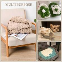 8 Packs Jumbo Chenille Chunky Yarn, 2045g 72oz 245 Yards 224m Crocheting Knitting, Handcrafts Blanket Yarn White, 8 Pack - Gói 8 + Hoa hồng nhạt - Xem 6