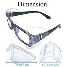 Glasses Side Shields, Slip On Side Shields, L Size Fits Medium To Large, M Size Fits Small To Medium Eyeglasses Frames,Black-L - Black-l - View 3