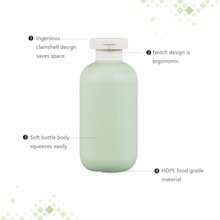 New Paquete de 2 Botella Exprimidora de Plástico Exprimidor Botella de Lavado de Tatuajes de 200 ml botellas vacías con tapa abatible en la parte superior de disco - como en la foto - Ver 5