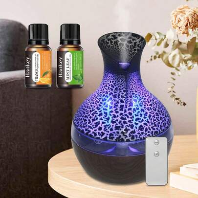 Aromatherapy Gift Set 300ml Diffuser With Remote, 7 Color LED Humidifier  Ultra Quiet USB Essential Oil Diffuser For Women, Men, Bedroom, Office