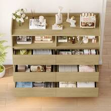 Bedroom Chest Of Drawers, White, Bedroom Chest Of Drawers With Six Drawers, White, Bedroom Chest Of Drawers For Adults, Bedroom Storage, Modern, Wood, 120 X 40 X 100 Cm - 黃色 - 查看 10