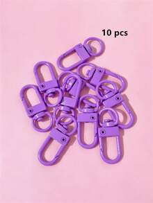10pcs/30pcs Metal Lobster Claw Clasp, Swivel Keychain Clip Hook, DIY Keychain Craft, Jewelry Making Connector, Random Color - Keychain Claw Buckle - View 11