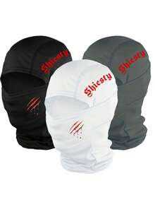 1/2/3 piezas Pasamontañas unisex liso o estampado, máscara facial transpirable, gorro absorbente del sudor, adecuado para actividades al aire libre, senderismo, esquí, uso diario, gran regalo para amigos y familiares - M - Ver 23