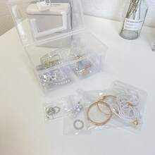 45 Pieces 3 Sizes Transparent Jewelry Zipper Bags - Rustproof Self-Sealing Waterproof Plastic Bags, Suitable For Rings, Earrings, Necklaces - Portable Travel Storage Box, Scratch-Resistant Protective Design, Semi-Transparent Inner Lining, Earring Bags, Ring Organizer, Compact Design, Durable Material, Small Storage Box, Frequent Travelers - 45 Transparent Pieces - View 7