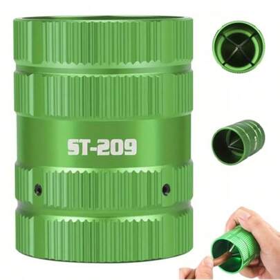 Pipe Reamer 2.2x2.6 Pulgadas Reamer de conducto Verde con Cuchilla de Acero Inoxidable Herramienta desbloqueo Tubos Cobre plomería Profesional y Herramienta Desgaste para plomeroReamer