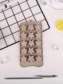 3件/1件套15个连续五角星硅胶模具 - 制作精致巧克力、糖果和冰块的必备工具 - 硅胶烘焙模具、巧克力烘焙模具、五角星巧克力模具、烘焙工具、家用烘焙模具、甜点制作模具、烘焙模具套装 - 彩色 - 查看 8