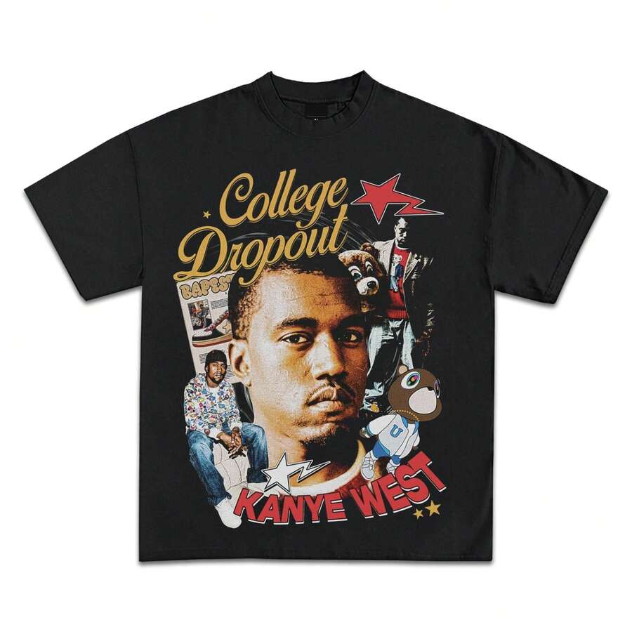 Mr. West Classic Albums Graphic T-Shirts _ Premium Quality Heavyweight Shirt For Adults & Kids (1) - màu đen - Xem 1