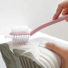 TendenciaMumusuki Cepillo para Zapatos de Doble Cara, Limpiador Multifuncional de Mango Largo Herramienta de Limpieza Cerdas Suaves y Duras para una Limpieza Suave y ResistenteCalidad premium - 1 - Ver 5