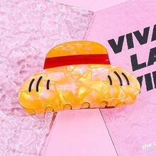 1 pieza Pinza de pelo amarilla, accesorio de pelo, Clip de pelo con personaje de dibujos animados para cosplay, Clip de pelo de uso diario de 3.43 pulgadas, Regalo de cumpleaños Pinza de pelo de moda - Amarillo - Ver 3