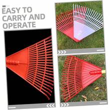 Grass Rake Tools Yard Rake Heavy Duty Lightweight Yard Rake Grounds Keeper Rake Rakes for Lawns Pine Needle Rake Garden Rake Lawn Tool Leaf Rake Red Artificial Grass Manual PlasticGarden Rakes