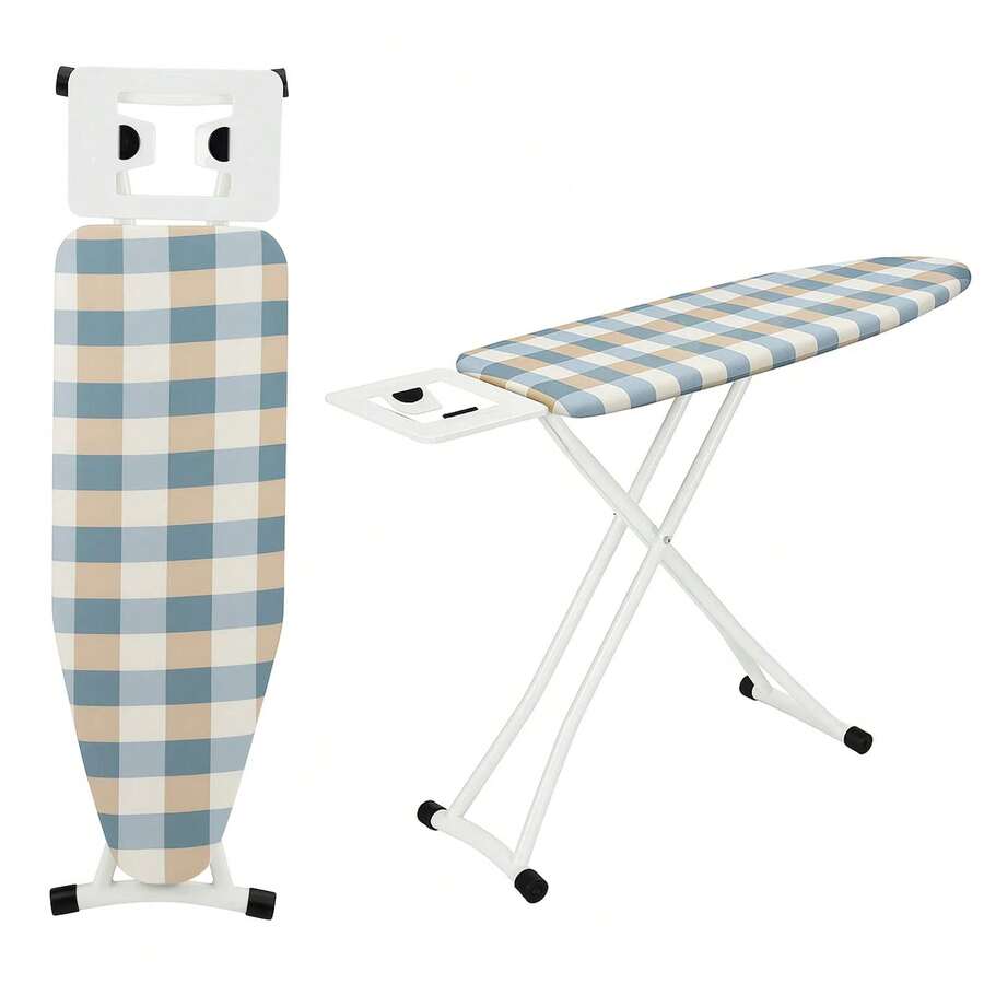 Adjustable Height Ironing Board – 110x32cm Foldable Design With 6 Height Settings (66–77cm) - Yellow - View 1