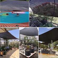 Greenhouse Shading Shade Net BlackShade Mesh Tarp Shade Cloth Garden Sun Shade Netting Shade Mesh Tarp with Grommets Breathable Sun Netting Cover For Barn Plant Cover Greenhouse 7' x 20'Shade Cloth - 7x20 - Ver 3