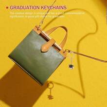 50pcs Unisex Graduation Gift Doctorate Cap Exam Inspirational Blessing Alloy Material Creative Keychain/Chain, Suitable For July Graduation Back To School Gifts, Graduation Party Favors, Bag Decorations, Phone/Car Key Chains, September Teacher's Day Gifts, Best Friend Gifts, Student/Teacher/Classmate Commemorative Gifts