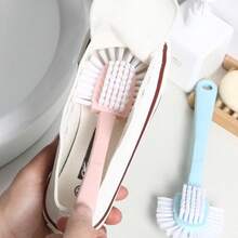 TendenciaMumusuki Cepillo para Zapatos de Doble Cara, Limpiador Multifuncional de Mango Largo Herramienta de Limpieza Cerdas Suaves y Duras para una Limpieza Suave y ResistenteCalidad premium - 1 - Ver 6