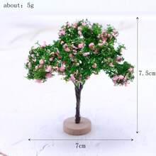 1 pieza Modelo de árbol mini realista, decoración miniatura linda, adorno de jardín de hadas de artesanía de resina, accesorio de jardín de escritorio para el hogar, planta artificial - Multicolor - Ver 17