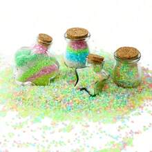 3000颗夜光石，水族箱底砂，发光石，水族箱装饰石，花园花盆景观装饰（3-5毫米，天蓝色） - 彩色 - 查看 3