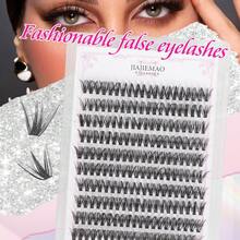 120pcs Cluster Lashes 8-16mm Wispy Individual Lashes Natural Look Lashes D Curl Fluffy Cluster Lashes DIY Eyelash Extension Lash Clusters, Eyelash Clusters, Individual Eyelashes, Lashes, Fake Lashes - màu đen - Xem 5