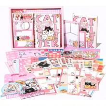 Vintage Scrapbook Kit346pcs Bullet Junk Journal Kit With Journaling/Scrapbooking Supplies, Stationery, A6 Grid Notebook With Graph Ruled Pages, Teen Women - Vintage - Cat - View 1
