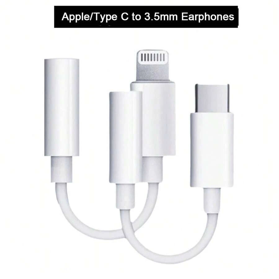 1 pieza Adaptador de conector de auriculares de 3.5 mm compatible con iPhone/ Series, adaptador de audio auxiliar compatible con iPhone 17 Pro Max/17 Pro/17/Air/16/15/14/13/12/11/XS/XR/8/7/6, S25/S24/S23/S22/S21/S20 Ultra Plus - Blanco - Ver 1